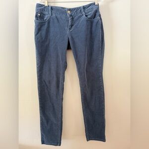 Vanilla Star Dark Blue Low Rise Skinny Corduroy Jeans Junior Size 13 Y2K